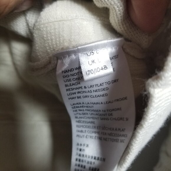 Free People Beach Women's Bomber Ruched Beige Sweater Sz L - Picture 4 of 6